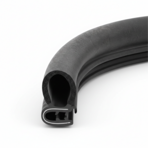 BORRACHA PERFIL U COM ALMA DE AÇO E AMORTECEDOR