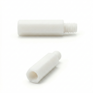 ESPAÇADOR SEXTAVADO EM NYLON BRANCO - MACHO-FÊMEA