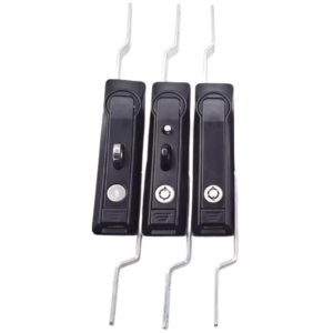 FECHO ESCAMOTEÁVEL ZAMAK PRETO COM TRAVAMENTO EM 3 PONTOS MÉDIO