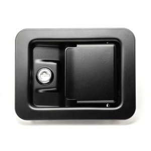 Fechadura de escotilha preta com chave