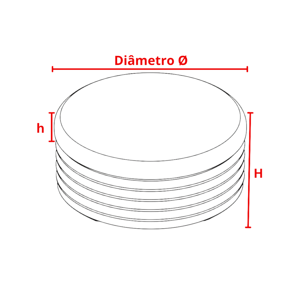 4 Ponteira Redonda Desenho Tecnico