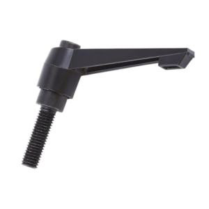 Alavanca macho em nylon preta com rosca.
