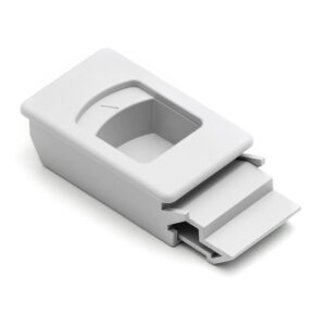 FECHO DESLIZANTE DE EMBUTIR ABS CINZA