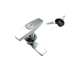 Fechadura de tambor cromada com duas chaves