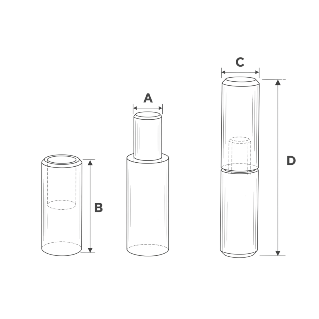 3 DOBRADICA GONZO EM ACO INOX Desenho Tecnico