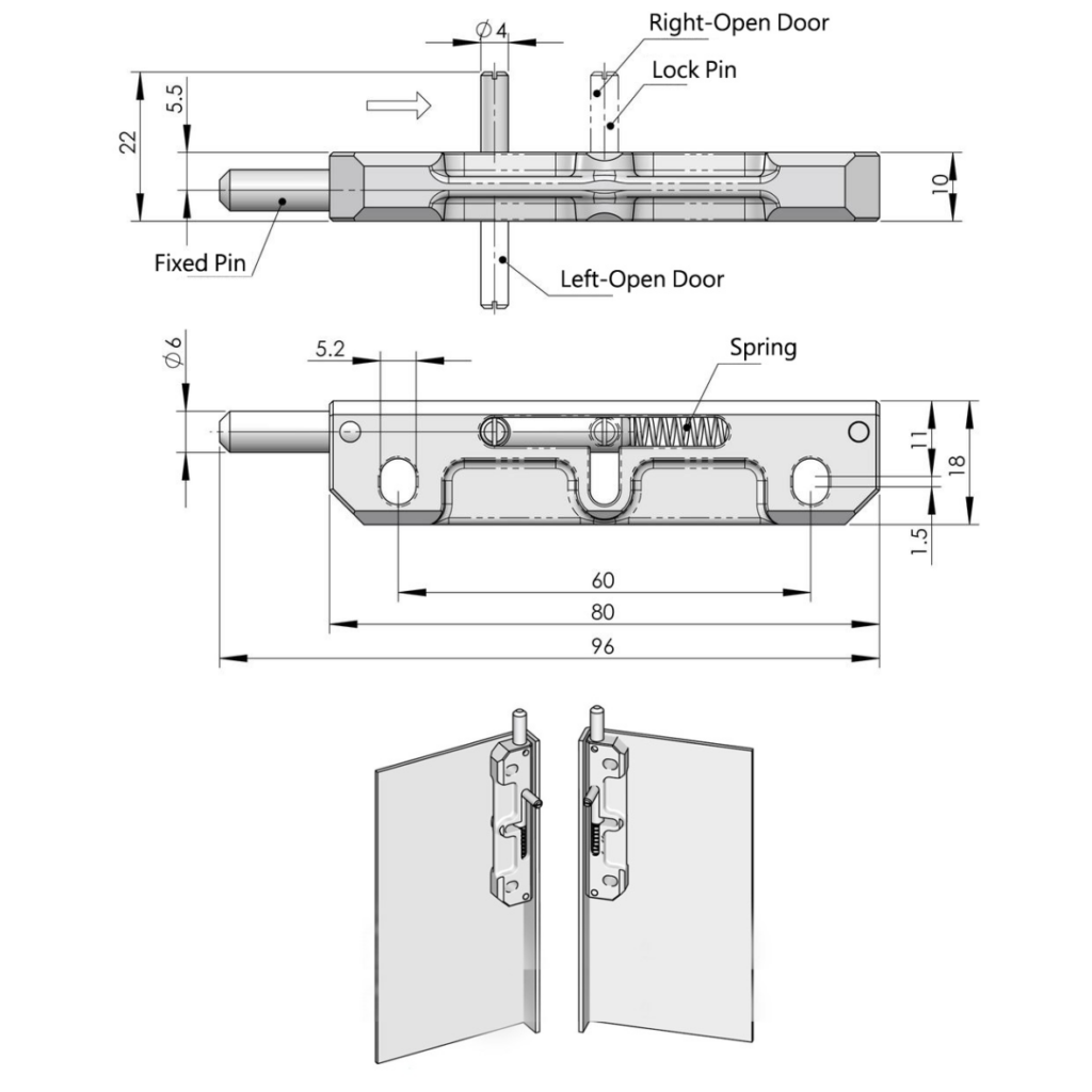 3 Dobradica Removivel Tipo 1 Desenho Tecnico 1