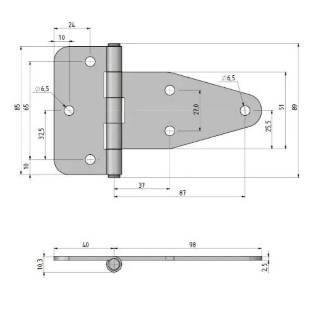Dobradica Oculta 120° Leme D