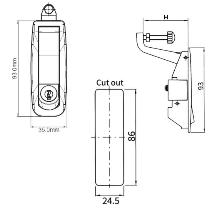 Fecho de pressao yale sobre gatinho