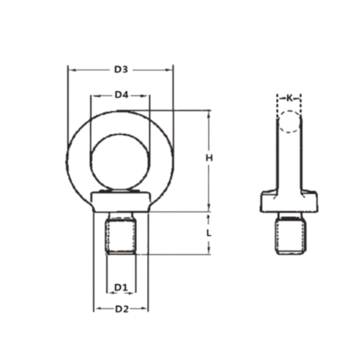 OIhal de Icamento Industrial Reforcado Tipo 1 Desenho Tecnico