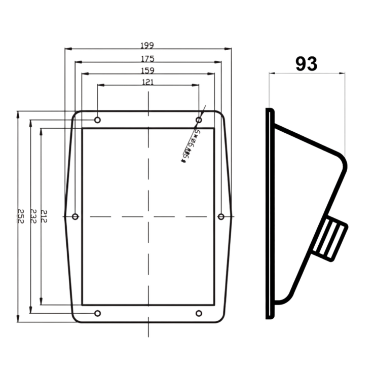 Tampa do Tanque de Combustivel Desenho Tecnico