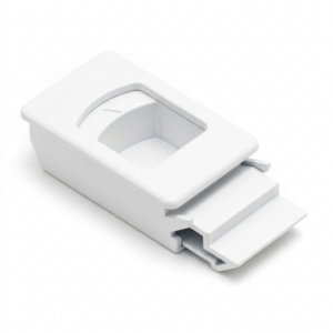 FECHO DESLIZANTE DE EMBUTIR ABS BRANCO