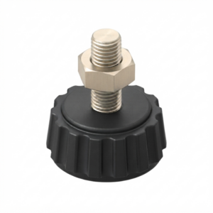PÉ NIVELADOR DE AÇO INOX COM BASE ESTRIADA