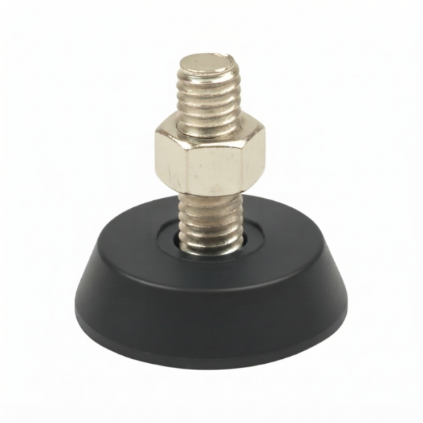 PÉ NIVELADOR DE AÇO INOX COM BASE LISA